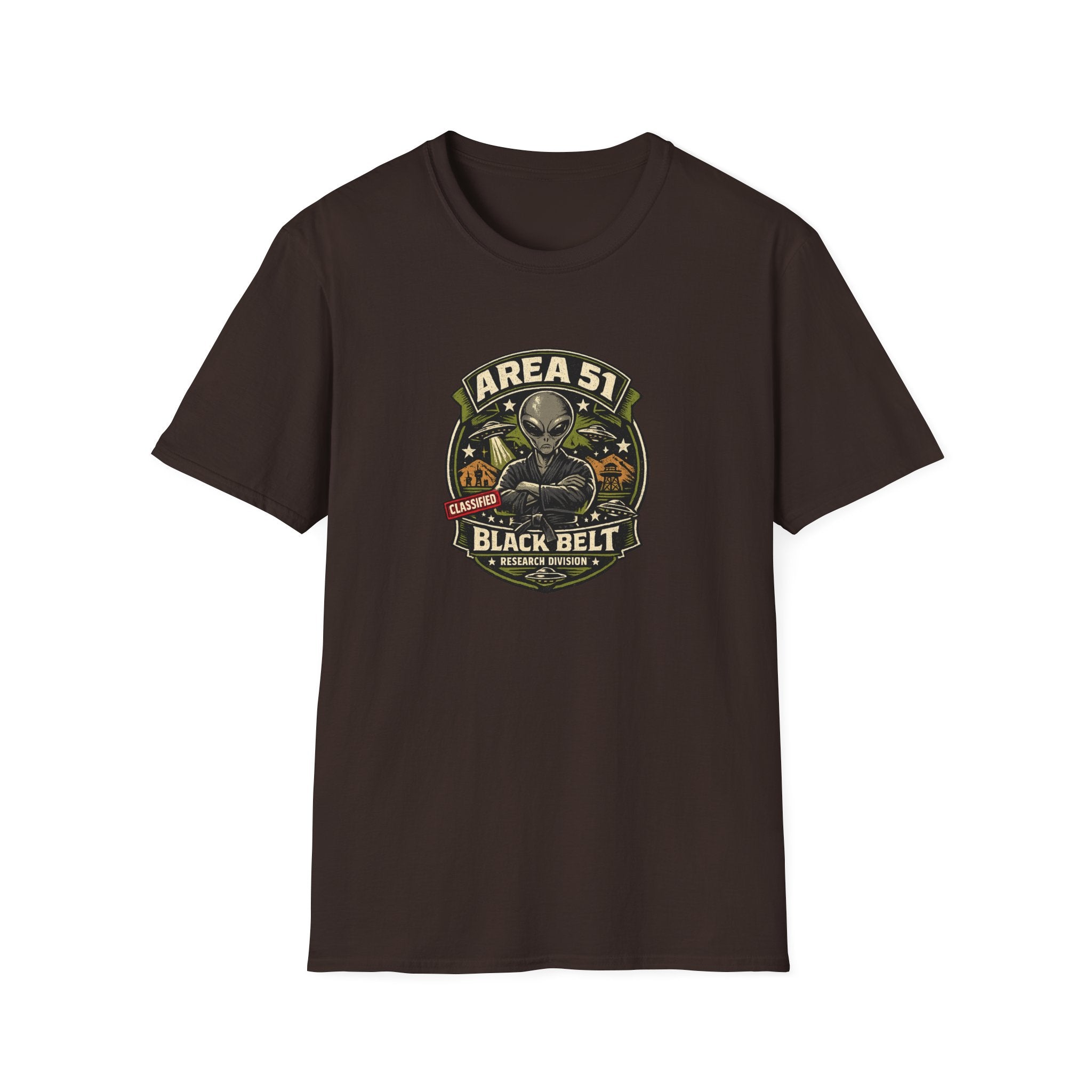 Area 51 Alien Black Belt T-Shirt