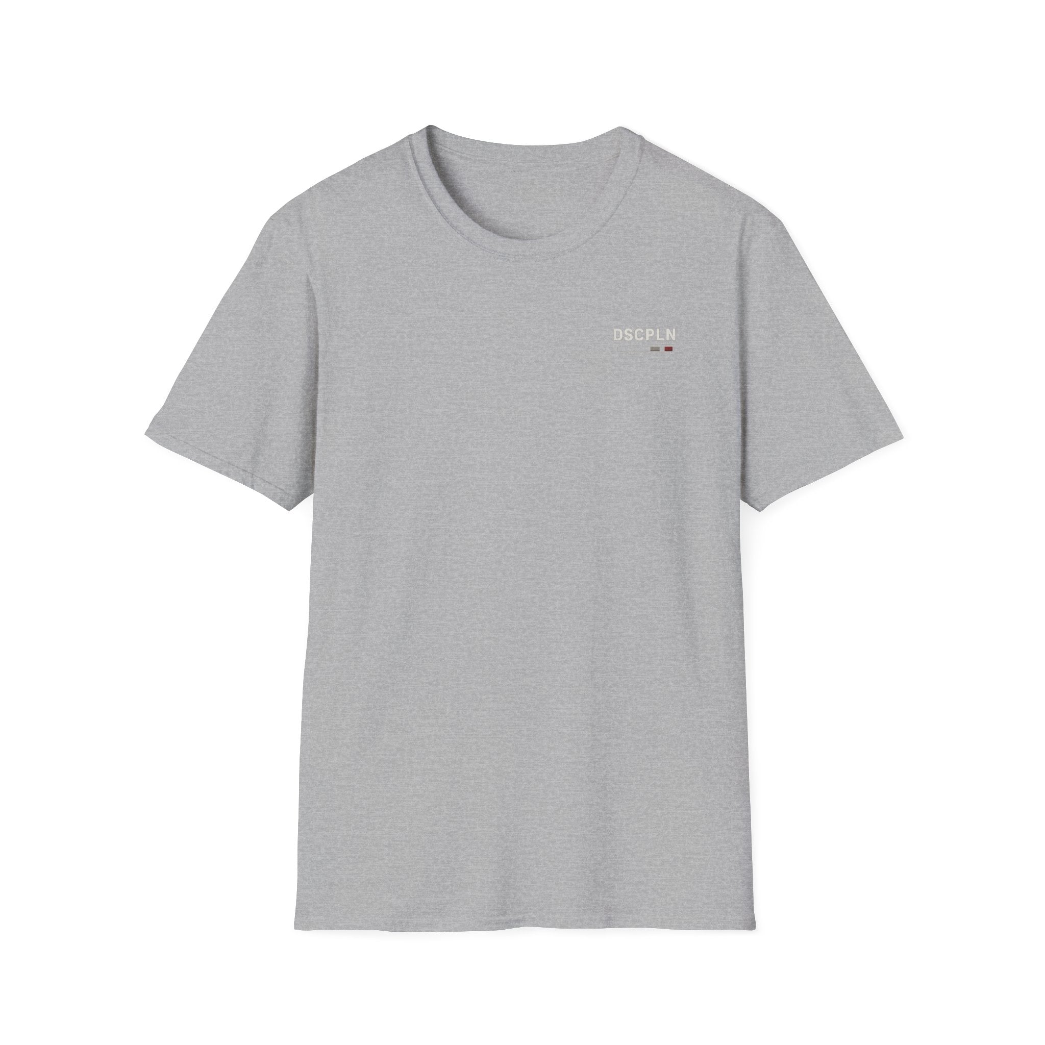 Minimal 'DSCPLN' Chest Logo T-Shirt — Casual Unisex Graphic Tee