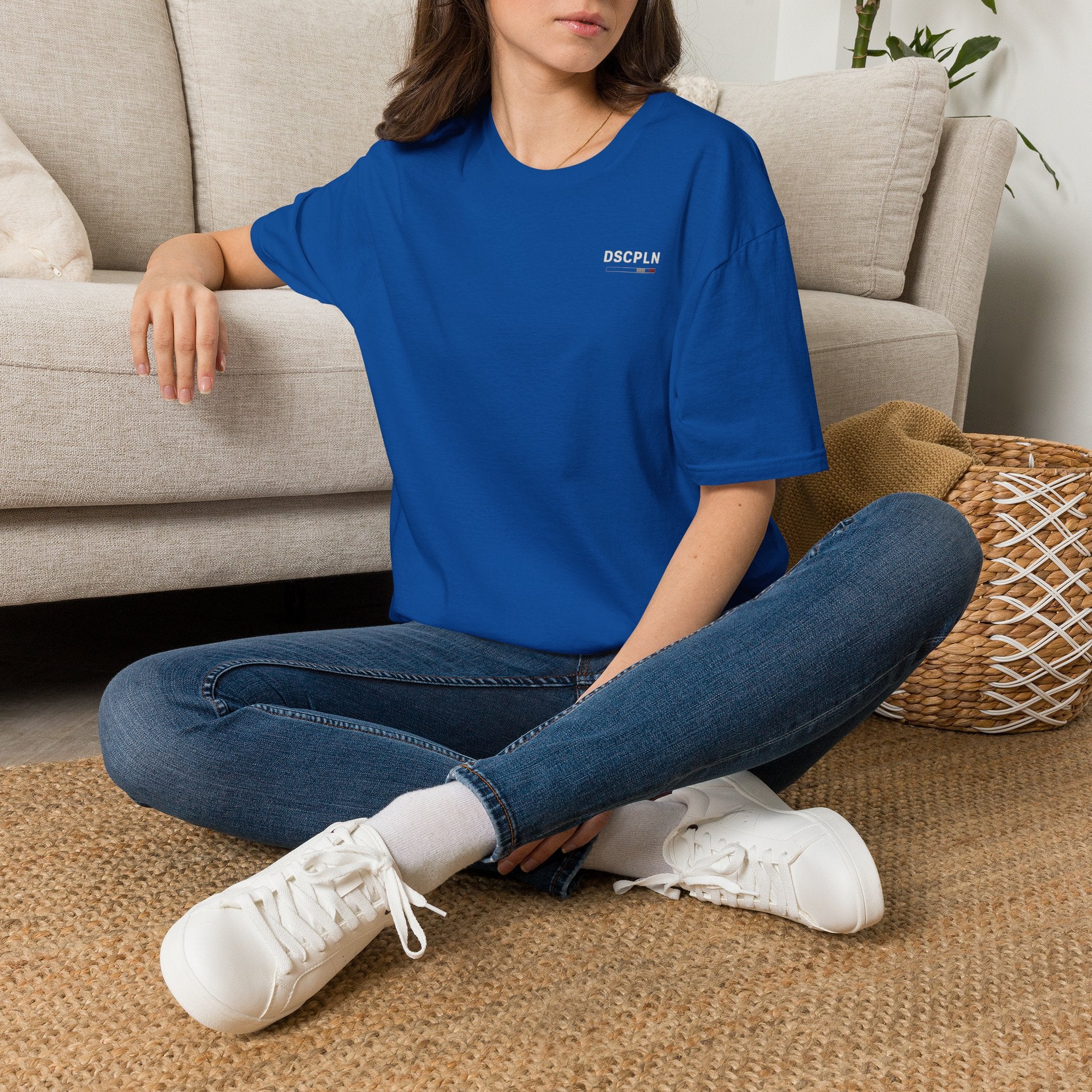 Minimal 'DSCPLN' Chest Logo T-Shirt — Casual Unisex Graphic Tee