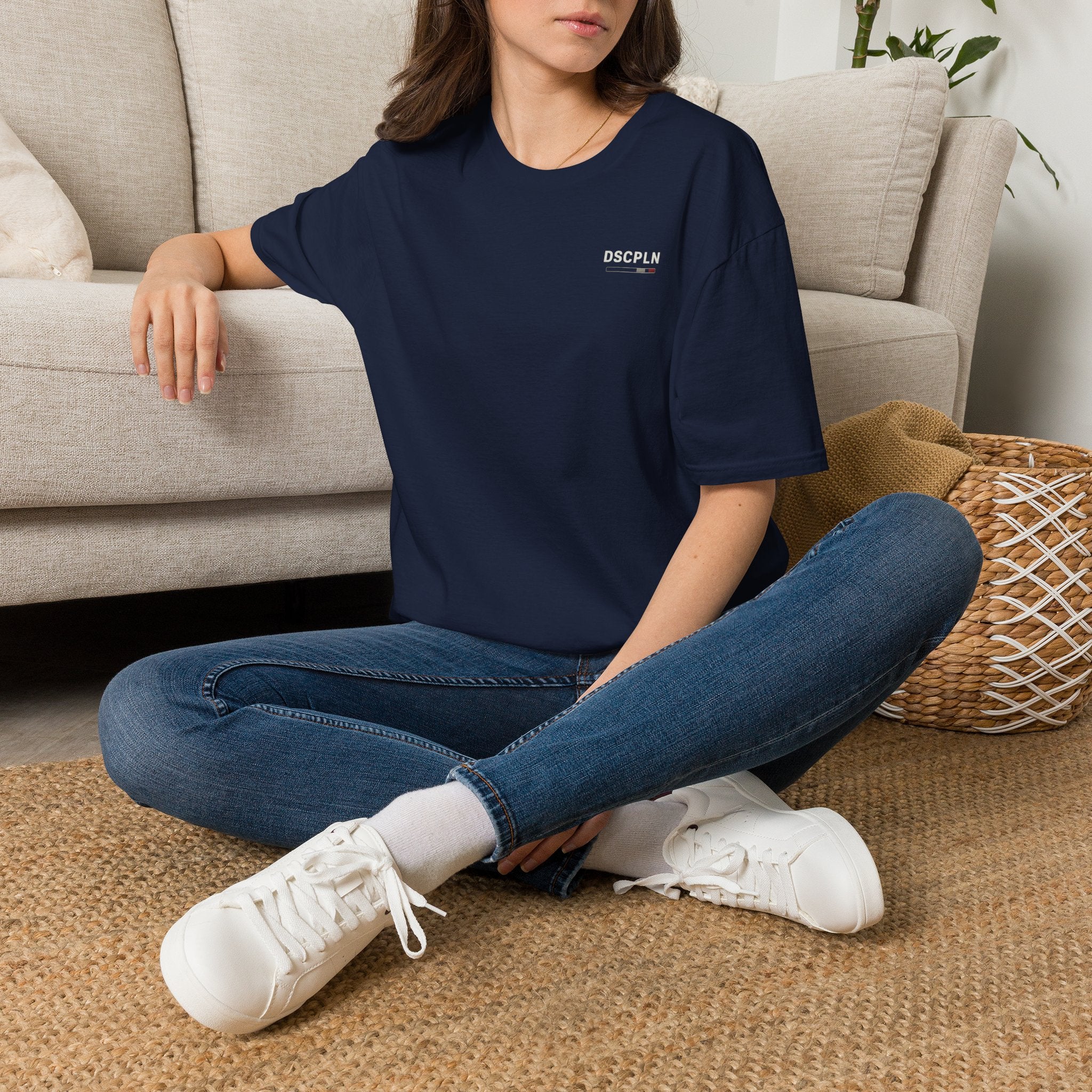 Minimal 'DSCPLN' Chest Logo T-Shirt — Casual Unisex Graphic Tee