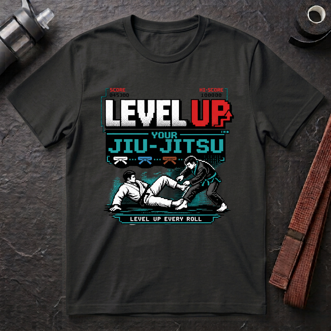 Level Up Your Jiu-Jitsu Gamer T-Shirt