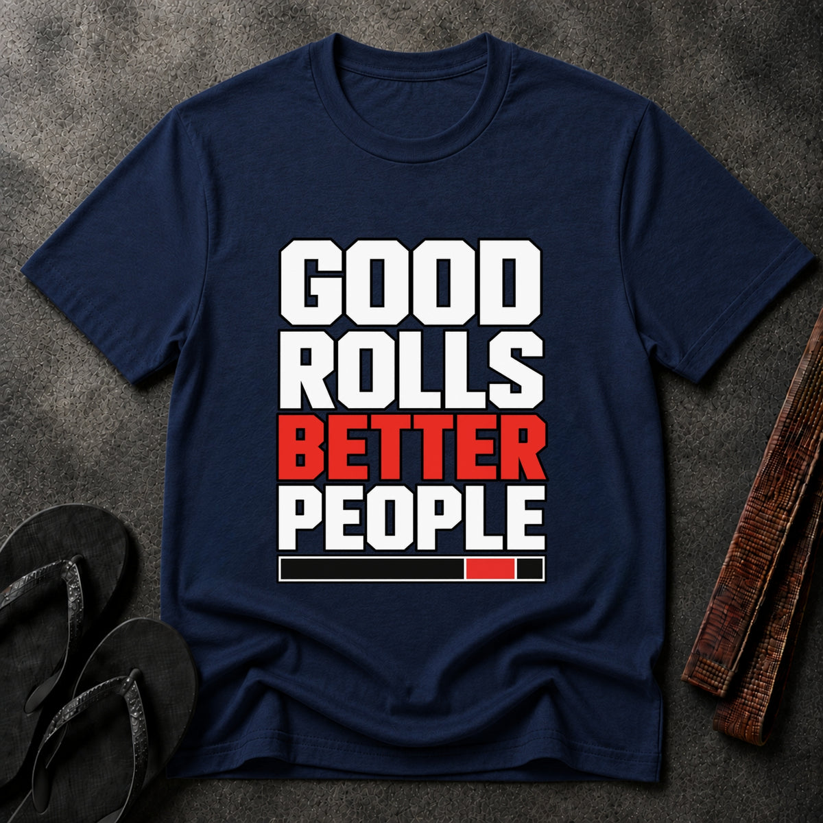 Good Rolls Black Belt T‑Shirt
