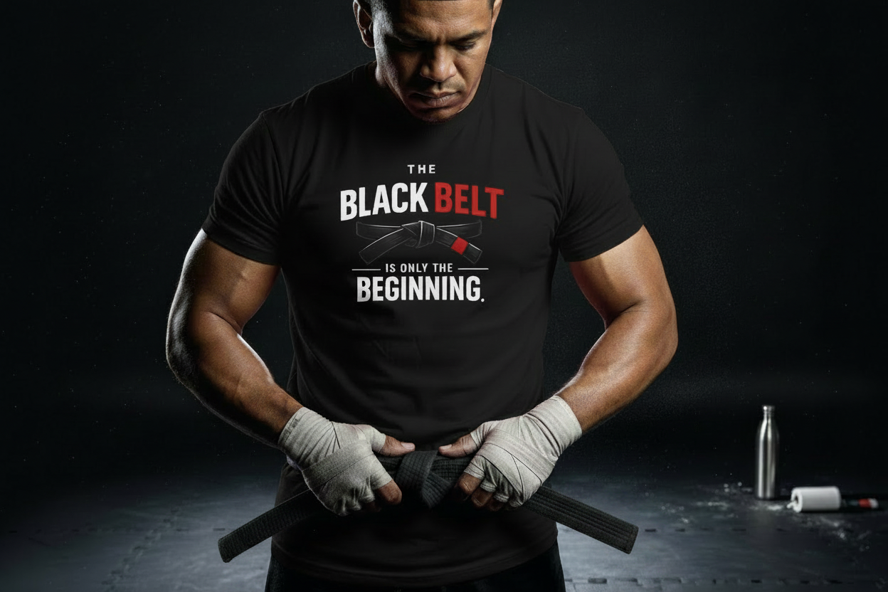 BJJ Black Belt with Red Tab